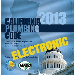 2013 California Plumbing Code eBook