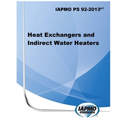 IAPMO PS 092–2013e1 Heat Exchangers and Indirect Water Heaters